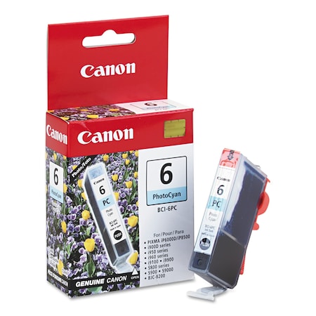 Canon Ink Cartridge, Bci6Pc, Photo Cyan BCI6PC